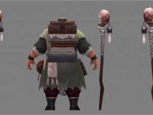 low poly 3d characters-san sang Modèle 3D