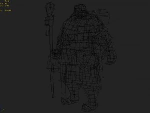 low poly 3d characters-san sang 3D Model