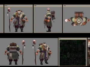 low poly 3d characters-san sang 3D Model