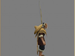 low poly 3d characters - fisherman zhang slightly 3Dモデル