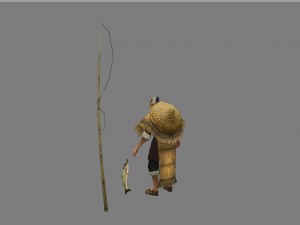 low poly 3d characters - fisherman zhang slightly 3Dモデル
