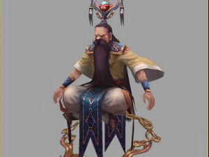 low poly 3d characters-yu fuzi 3D Model