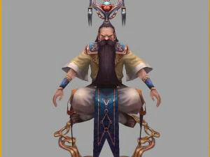 low poly 3d characters-yu fuzi 3D Model
