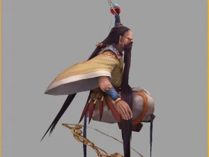 low poly 3d characters-yu fuzi 3D Model