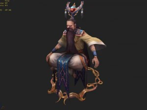 low poly 3d characters-yu fuzi 3D Model