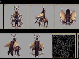 low poly 3d characters-yu fuzi 3D Model