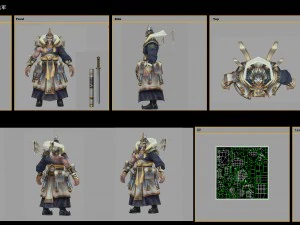 low poly 3d characters - mma 3D Model