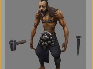 low poly 3d characters-mountain bitter Modelo 3D