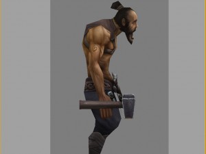 low poly 3d characters-mountain bitter Modelo 3D