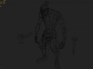 low poly 3d characters-mountain bitter Modelo 3D