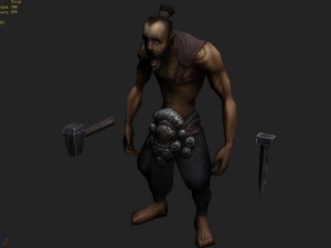low poly 3d characters-mountain bitter Modelo 3D