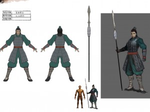 low poly 3d characters-sergeant chang 3D 모델