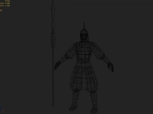 low poly 3d characters-changan guardian Modèle 3D