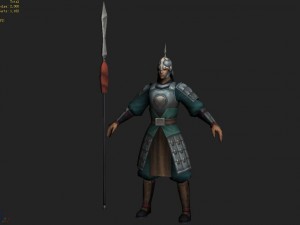 low poly 3d characters-changan guardian Modèle 3D