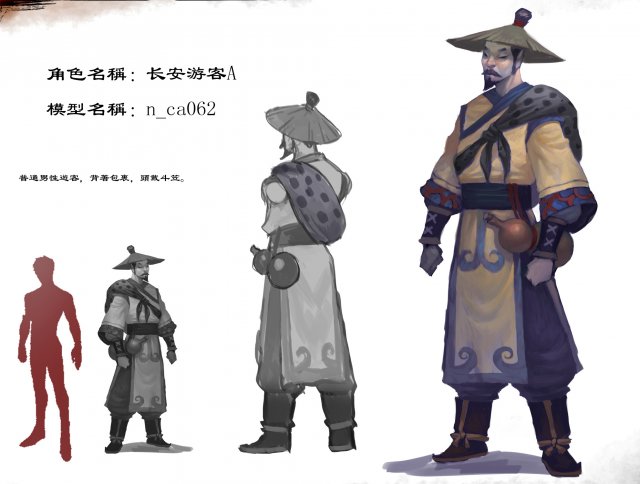 low poly 3d characters- chang an tourists Modello 3D .c4d .max .obj .3ds .fbx .stl .blend 