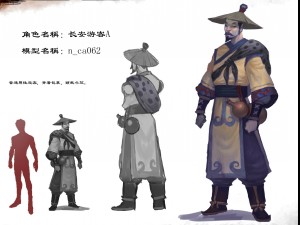 low poly 3d characters- chang an tourists Model 3D