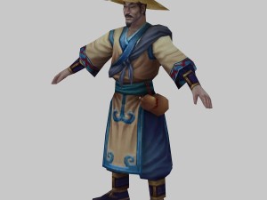 low poly 3d characters- chang an tourists Modello 3D