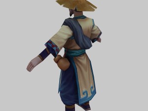 low poly 3d characters- chang an tourists Modello 3D