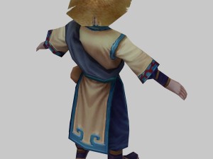 low poly 3d characters- chang an tourists Modello 3D