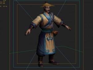 low poly 3d characters- chang an tourists Modello 3D
