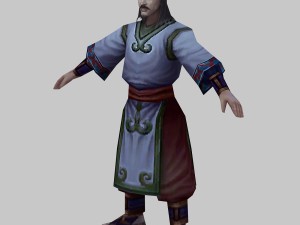low poly 3d characters - changan tourists 03 Model 3D