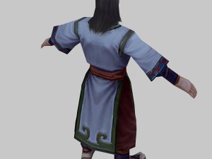 low poly 3d characters - changan tourists 03 Model 3D