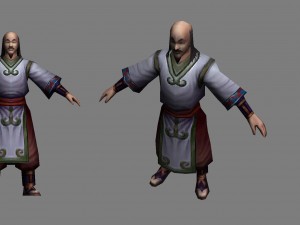 low poly 3d characters - changan tourists 03 Model 3D