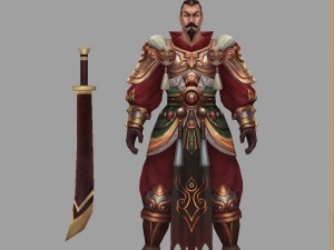 low poly 3d characters - general town hall Model 3D