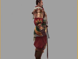 low poly 3d characters - general town hall Model 3D