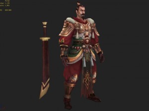 low poly 3d characters - general town hall Model 3D