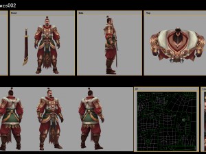 low poly 3d characters - general town hall Model 3D