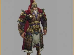 low poly 3d characters-general of the town 3D Model