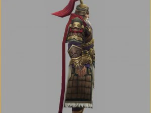 low poly 3d characters-general of the town 3D Model