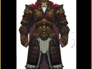 low poly 3d characters-general of the town 3D Model
