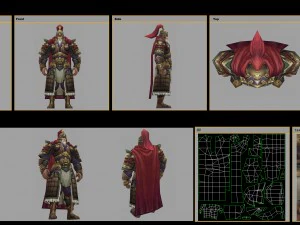 low poly 3d characters-general of the town 3D Model