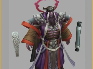 low poly 3d characters- value day gong cao 3D Model