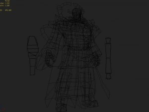 low poly 3d characters- value day gong cao 3D Model