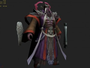low poly 3d characters- value day gong cao Model 3D