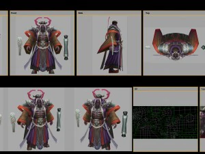 low poly 3d characters- value day gong cao 3D Model