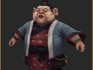 low poly 3d characters-pig 3D Model