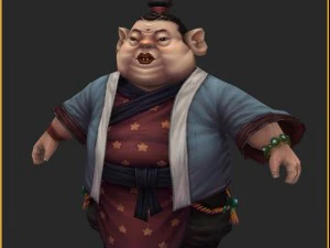 low poly 3d characters-pig 3D Model