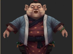 low poly 3d characters-pig 3D Model