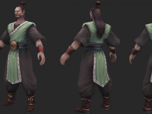 low poly 3d characters-zhuangding Model 3D