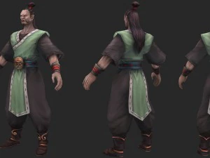 low poly 3d characters-zhuangding 3D Model