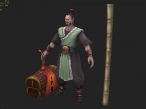 low poly 3d characters-zhuangding 3D Model