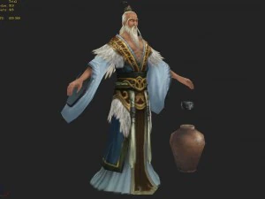 low poly 3d characters-drunk people 3D Model