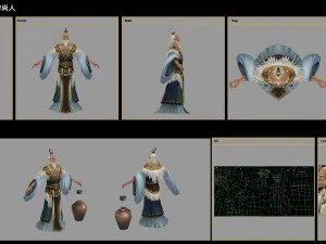 low poly 3d characters-drunk people 3D Model