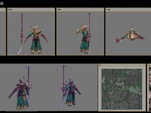 low poly 3d women - kyushu 3D Model