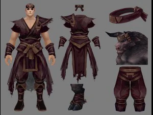 cloth set - monkey 03 3D Model