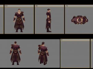 cloth set - male 04 3D Model